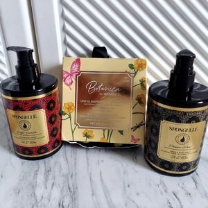 Spongelle Hand+Body wash set & infused buffer Freesia Pear/Sugar Dahlia/Citrus